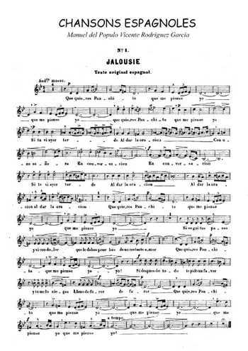 Chansons espagnoles 1. Jalousie